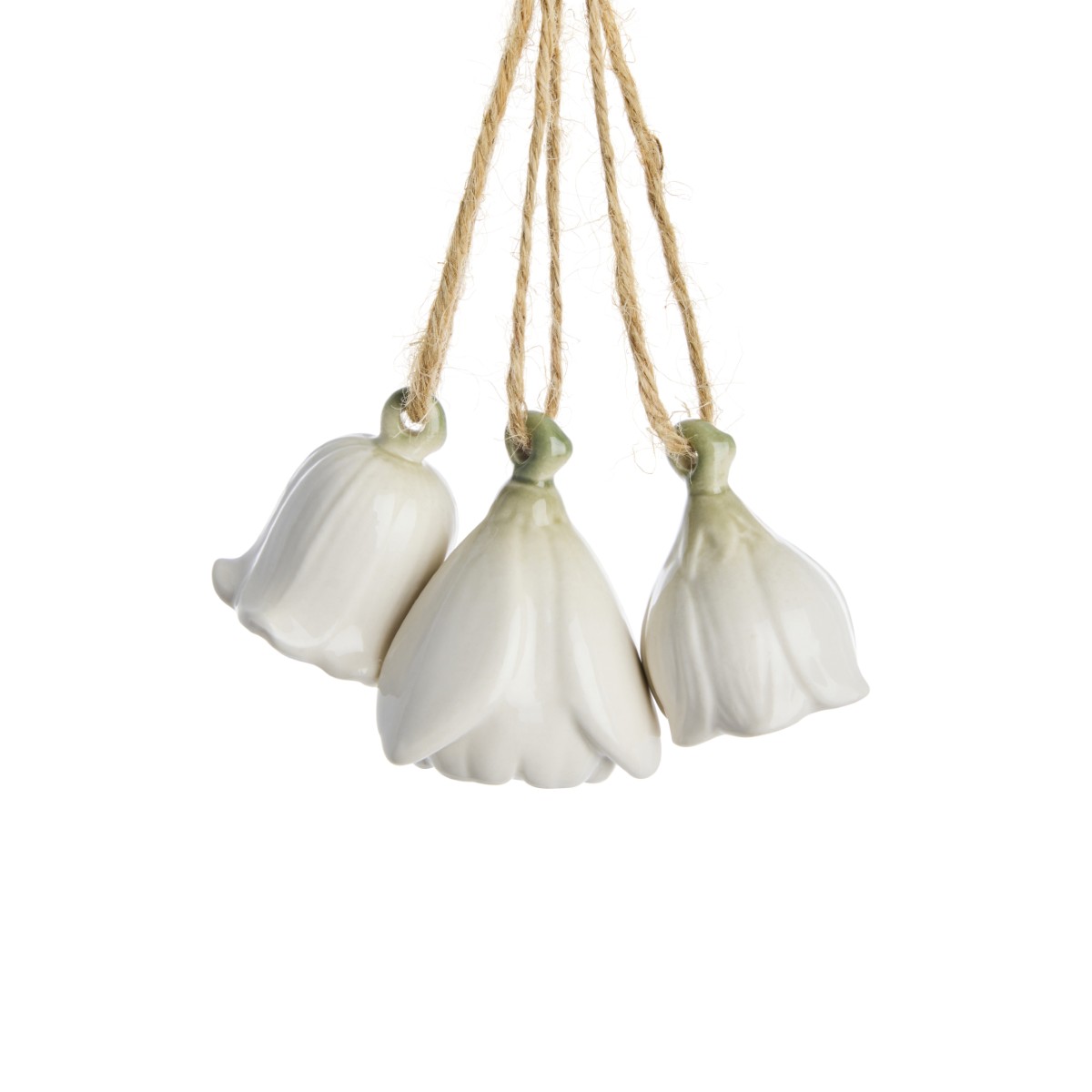 Ozdoba Dehlia Flower Ornament off white Lene Bjerre zestaw 3szt.